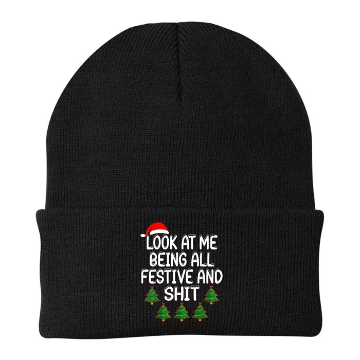 Look At Me Being All Festive And Shits Humorous Xmas Knit Cap Winter Beanie