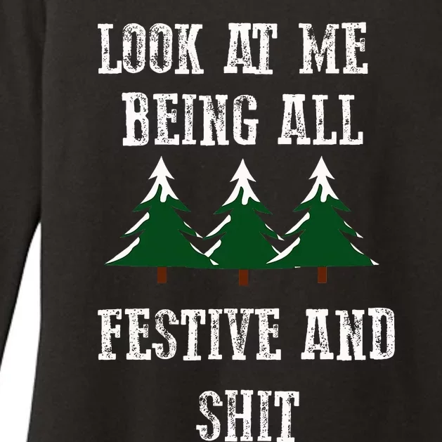 look at me being all festive funny saying christmas xmas Womens CVC Long Sleeve Shirt