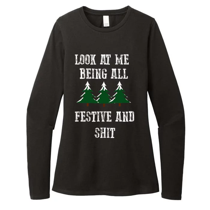 look at me being all festive funny saying christmas xmas Womens CVC Long Sleeve Shirt