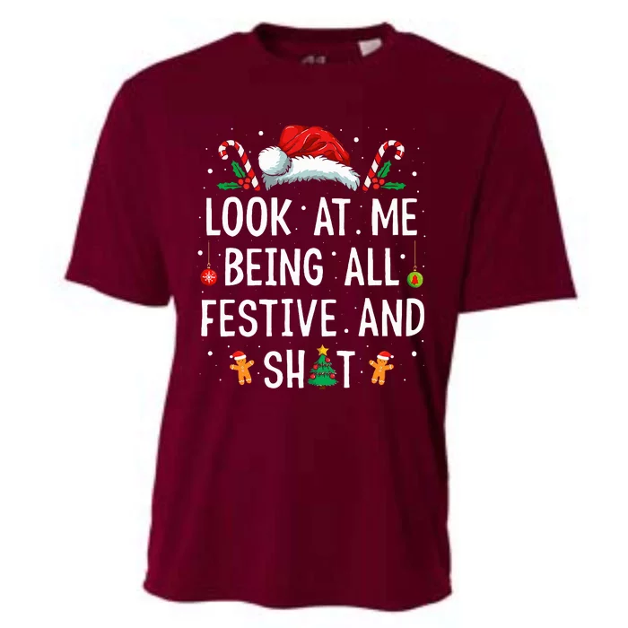 Look At Me Being All Festive And Funny Christmas Cooling Performance Crew T-Shirt