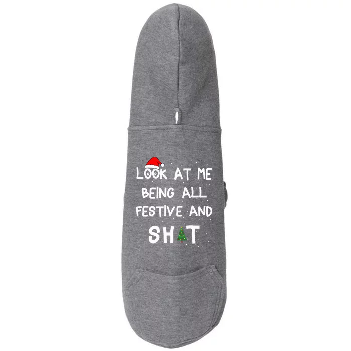 Look At Me Being All Festive Christmas Matching Family Doggie 3-End Fleece Hoodie