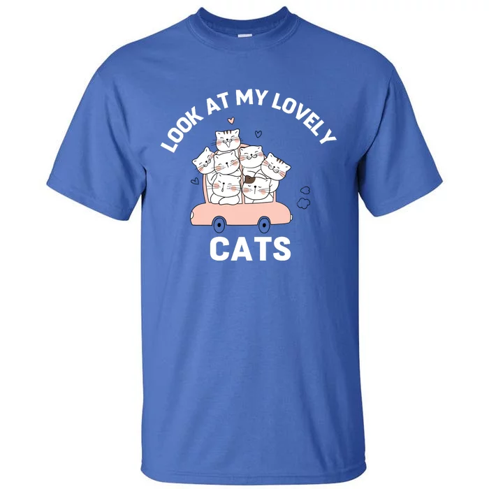 Look At My Lovely Cats ,Funny Siamese Cat Tall T-Shirt