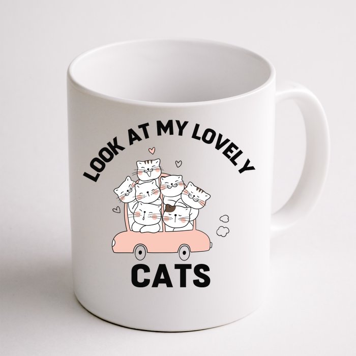 Look At My Lovely Cats ,Funny Siamese Cat Front & Back Coffee Mug