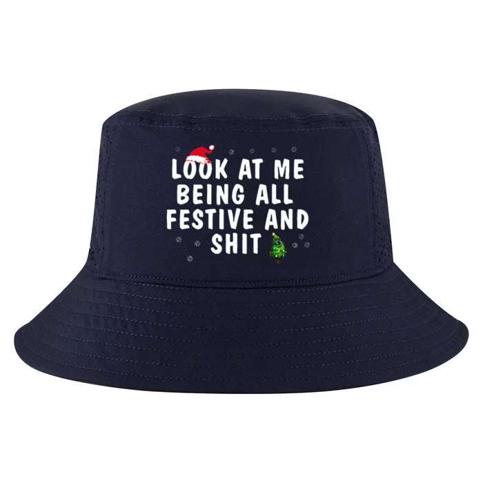 Look At Me Being All Festive And Shit Humorous Christmas Cool Comfort Performance Bucket Hat