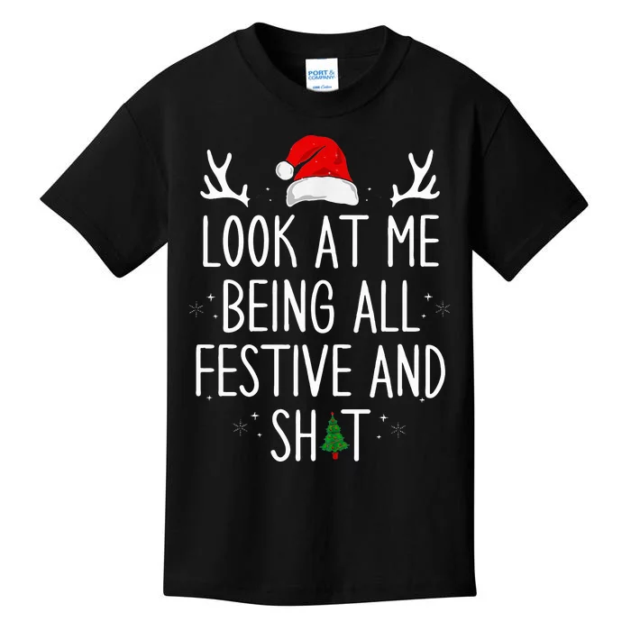 Look at Me Being All Festive Funny Christmas Kids T-Shirt