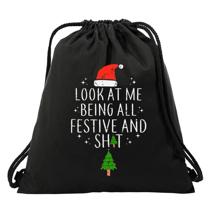 Look At Me Being All Festive Drawstring Bag