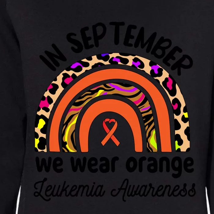 Leukemia Awareness Month Gift Rainbow We Wear Orange Meaningful Gift Womens California Wash Sweatshirt