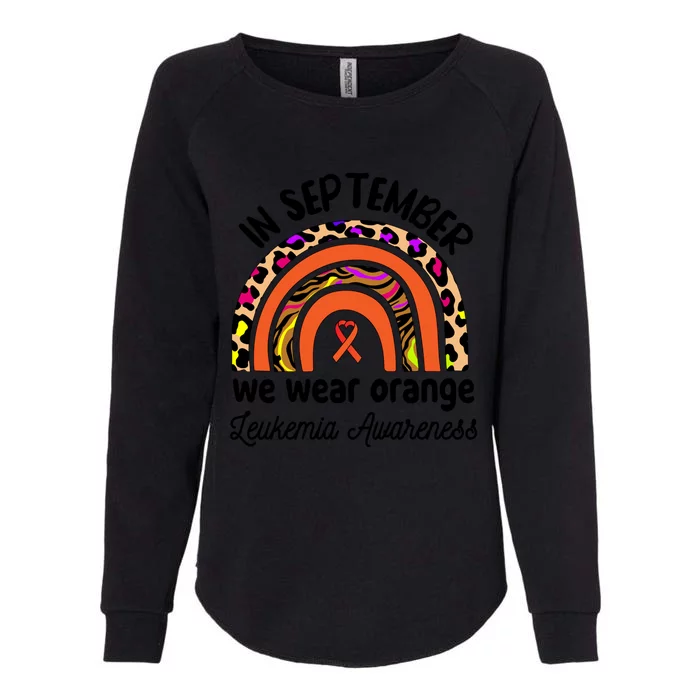 Leukemia Awareness Month Gift Rainbow We Wear Orange Meaningful Gift Womens California Wash Sweatshirt