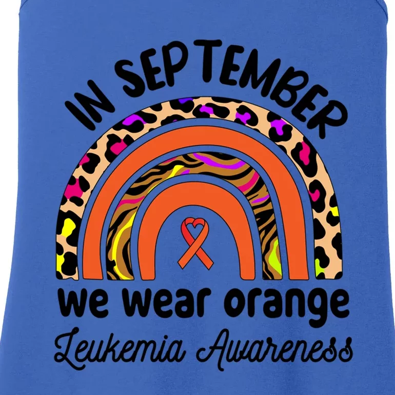 Leukemia Awareness Month Gift Rainbow We Wear Orange Meaningful Gift Ladies Essential Tank