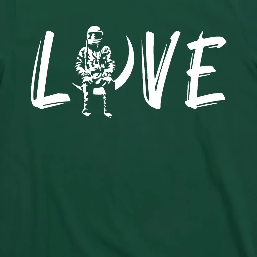 Love Astronaut Moon Art T-Shirt