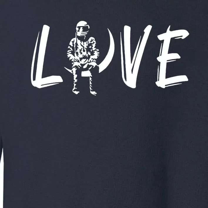 Love Astronaut Moon Art Toddler Sweatshirt