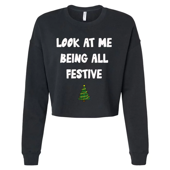 Look At Me Being All Festive Cropped Pullover Crew