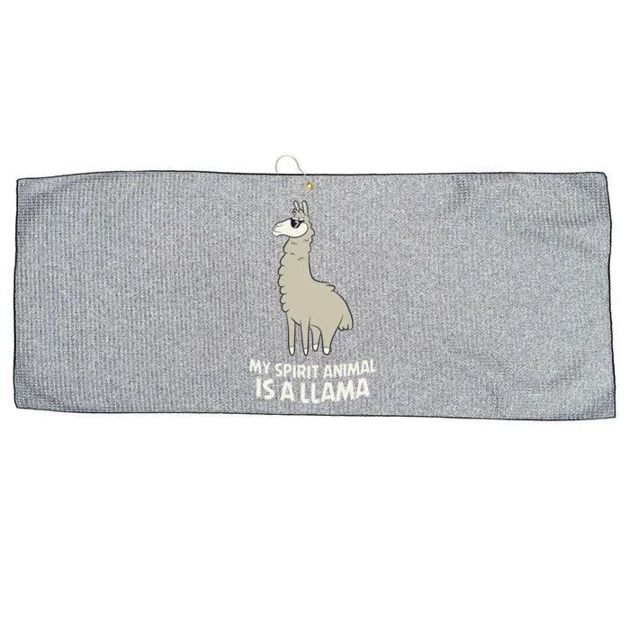 Llamas Are My Spirit Animals Alpaca Llama Funny Gift Large Microfiber Waffle Golf Towel