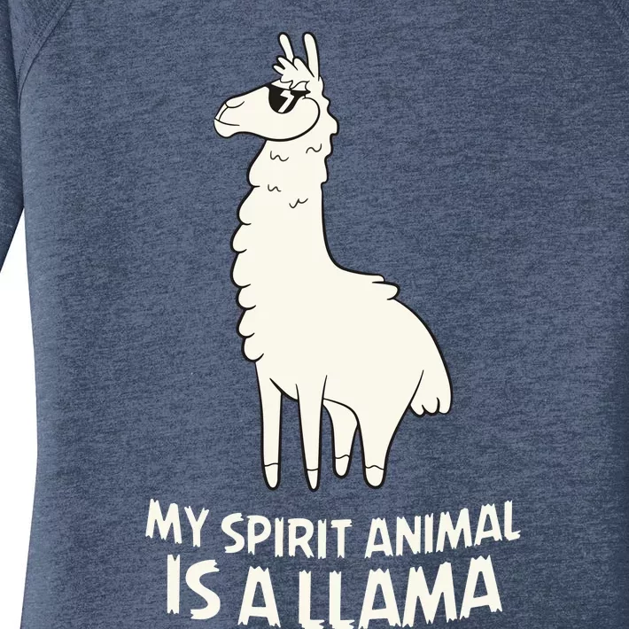 LLamas Are My Spirit Animals Alpaca Llama Women's Perfect Tri Tunic Long Sleeve Shirt