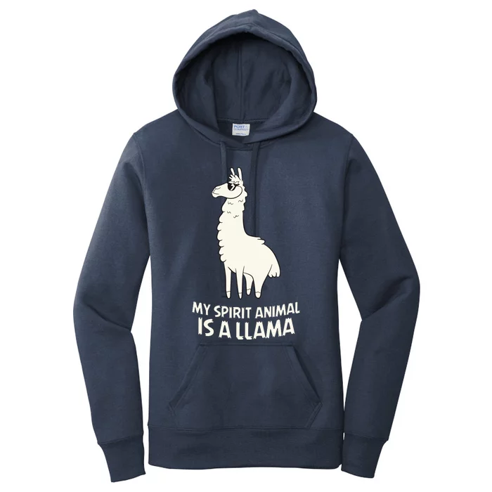 LLamas Are My Spirit Animals Alpaca Llama Women's Pullover Hoodie