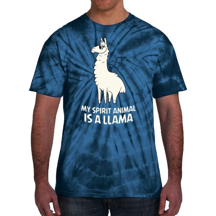 LLamas Are My Spirit Animals Alpaca Llama Tie-Dye T-Shirt