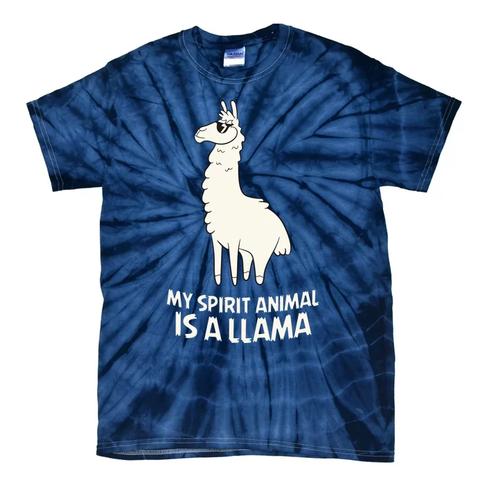 LLamas Are My Spirit Animals Alpaca Llama Tie-Dye T-Shirt