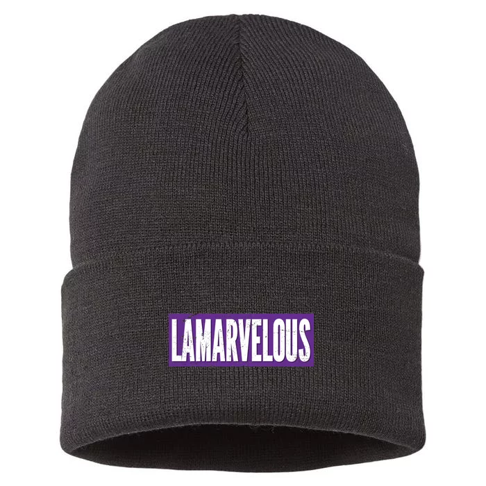 Lamarvalous Baltimore Football Sustainable Knit Beanie