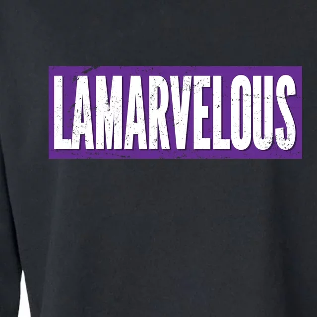 Lamarvalous Baltimore Football Cropped Pullover Crew