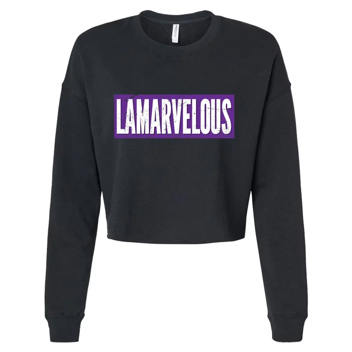 Lamarvalous Baltimore Football Cropped Pullover Crew