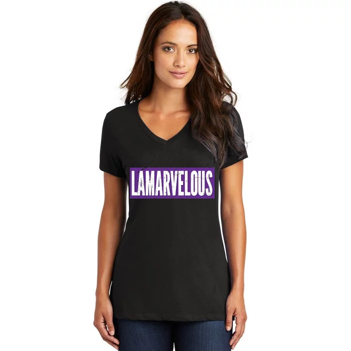 Lamarvalous Baltimore Football Women's V-Neck T-Shirt