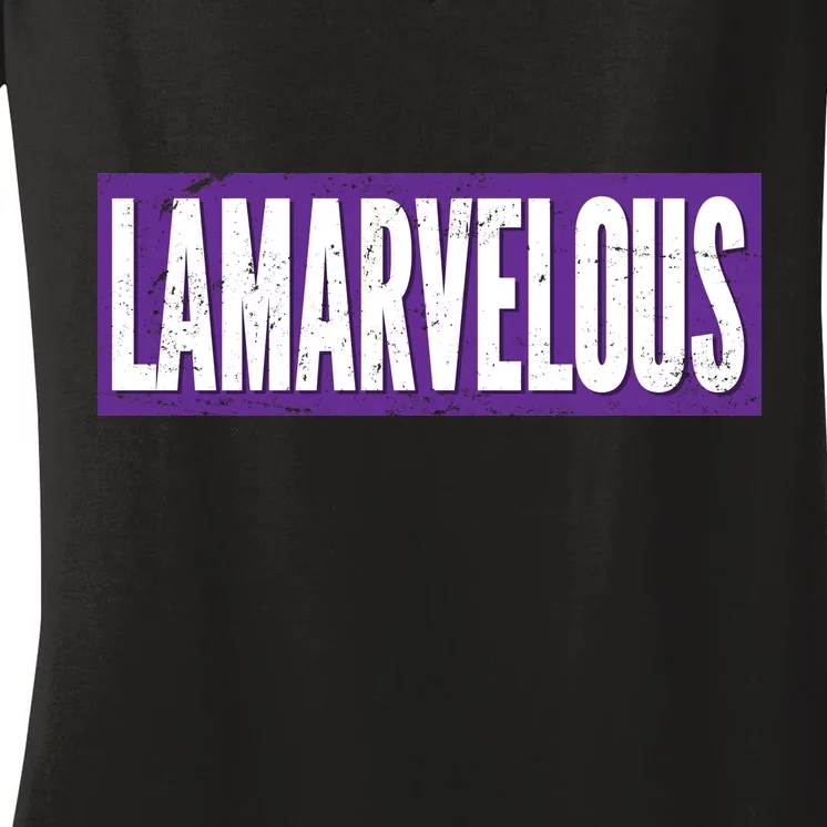 Lamarvalous Baltimore Football Women's V-Neck T-Shirt