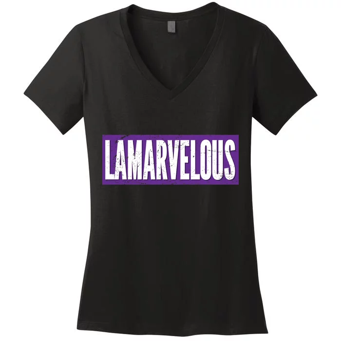 Lamarvalous Baltimore Football Women's V-Neck T-Shirt