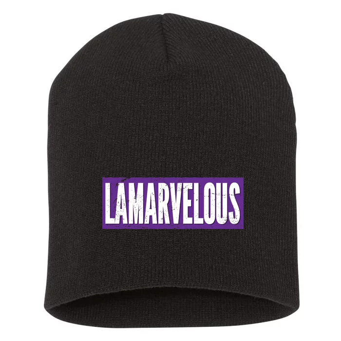 Lamarvalous Baltimore Football Short Acrylic Beanie