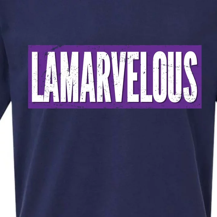 Lamarvalous Baltimore Football Sueded Cloud Jersey T-Shirt