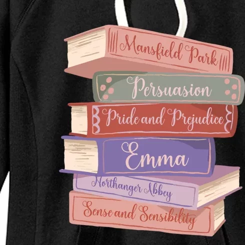 Literacy Austen Novels Roce Books Literary Jane Austen Funny Gift Women's Fleece Hoodie