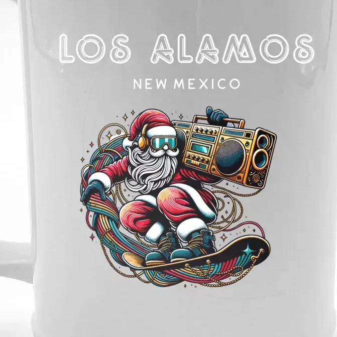 Los Alamos New Mexico Cool Snowboard Christmas Santa Great Gift Front & Back Beer Stein