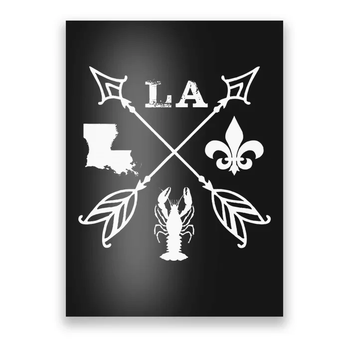 Louisiana Arrow New Orleans Mardi Gras Poster