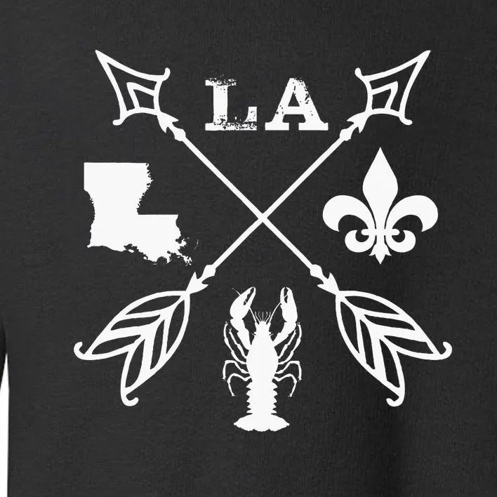 Louisiana Arrow New Orleans Mardi Gras Toddler Sweatshirt