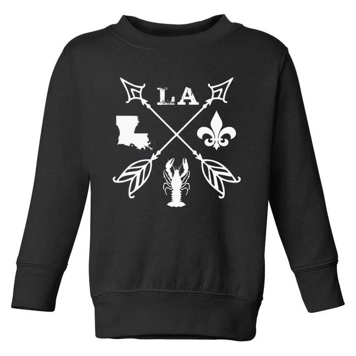 Louisiana Arrow New Orleans Mardi Gras Toddler Sweatshirt