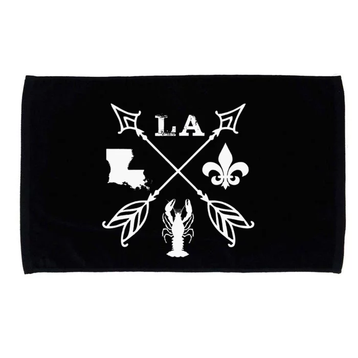 Louisiana Arrow New Orleans Mardi Gras Microfiber Hand Towel