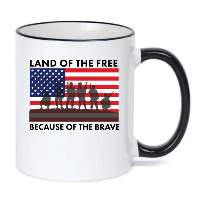 Land Of The Free Because Of The Brave Black Color Changing Mug