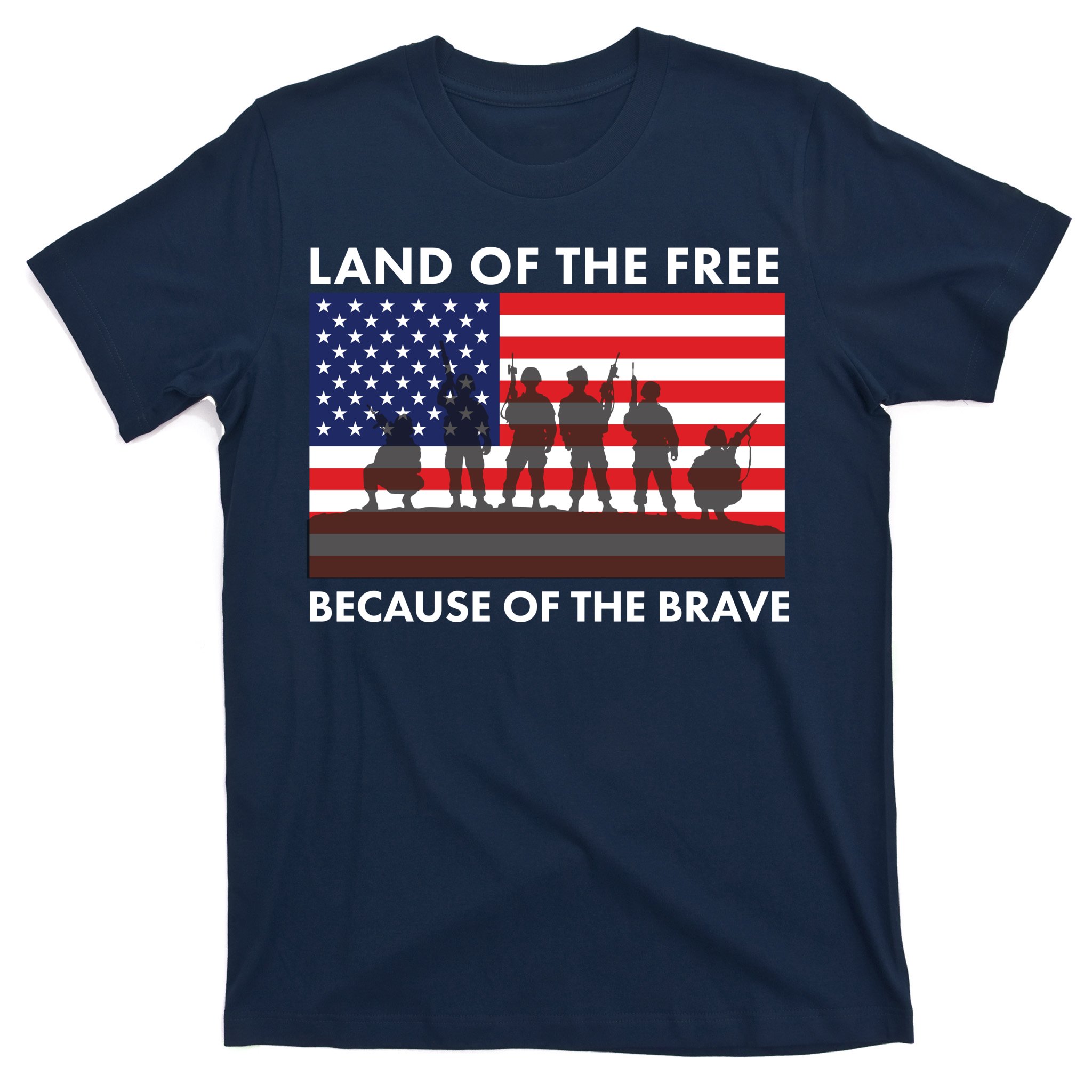 Men's Home of the Free Because of the Brave T-Shirt