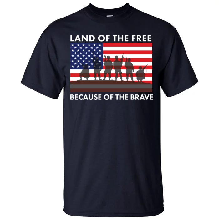 Land Of The Free Because Of The Brave Tall T-Shirt