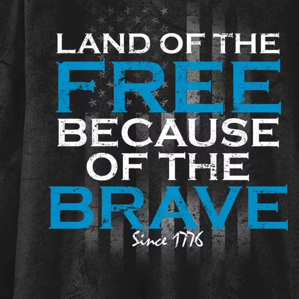 Land Of The Free Because Of The Brave USA Hooded Wearable Blanket