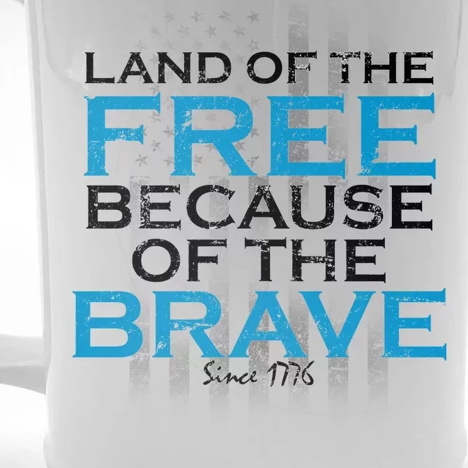 Land Of The Free Because Of The Brave USA Front & Back Beer Stein