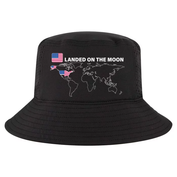 Landed On The Moon USA Map Cool Comfort Performance Bucket Hat