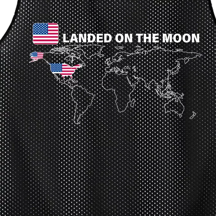 Landed On The Moon USA Map Mesh Reversible Basketball Jersey Tank