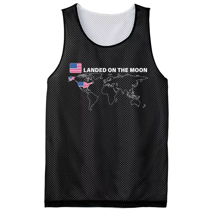 Landed On The Moon USA Map Mesh Reversible Basketball Jersey Tank