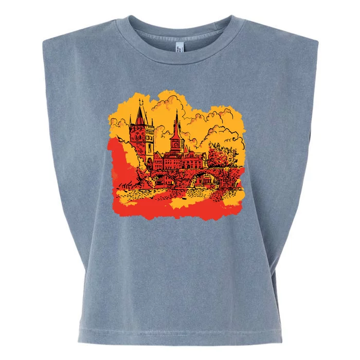 Landmark Charles Bridge Garment-Dyed Women's Muscle Tee