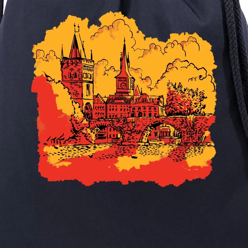 Landmark Charles Bridge Drawstring Bag