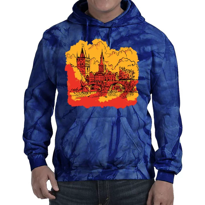 Landmark Charles Bridge Tie Dye Hoodie