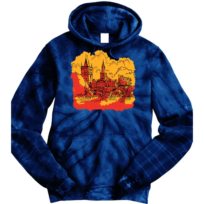 Landmark Charles Bridge Tie Dye Hoodie