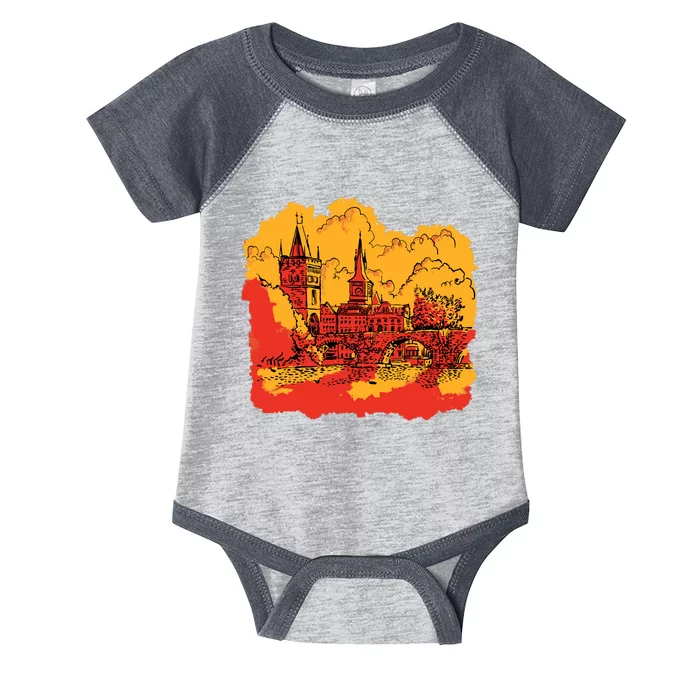 Landmark Charles Bridge Infant Baby Jersey Bodysuit