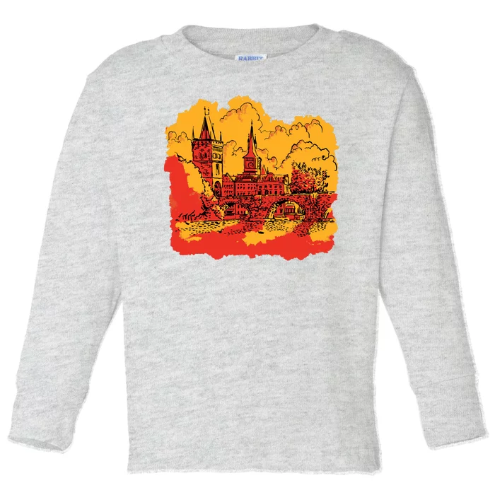 Landmark Charles Bridge Toddler Long Sleeve Shirt