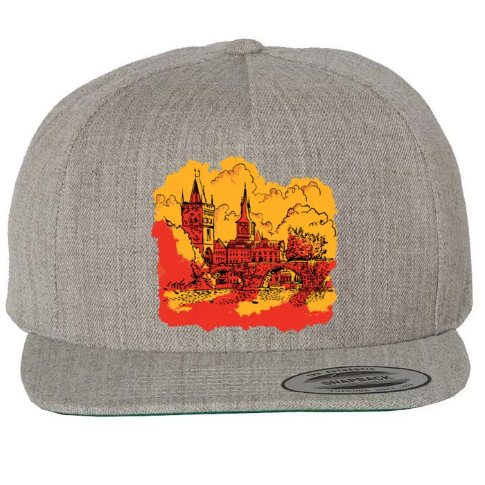 Landmark Charles Bridge Wool Snapback Cap